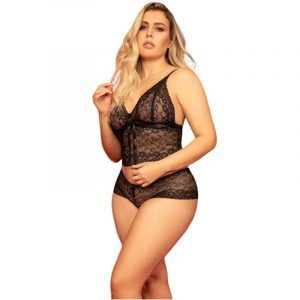 Belamulier.com - Babydoll Pijama Encaje Cachetero +Bralette Sensual 1