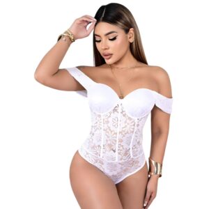 belamulier.com -Body Encaje Elegante Lencería Femenina Versátil Moda