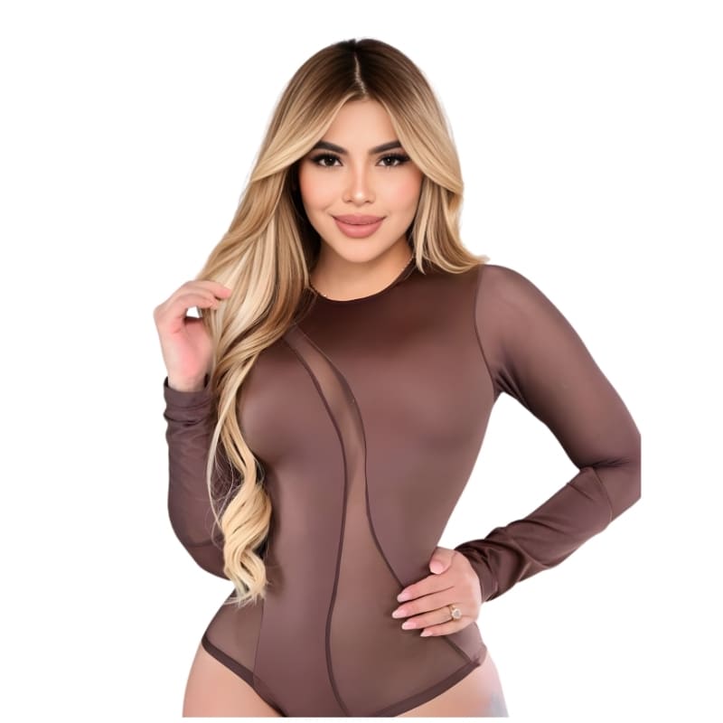 belamulier.com -Body Traslucido Ajustable Lycrado Diseño Mangas