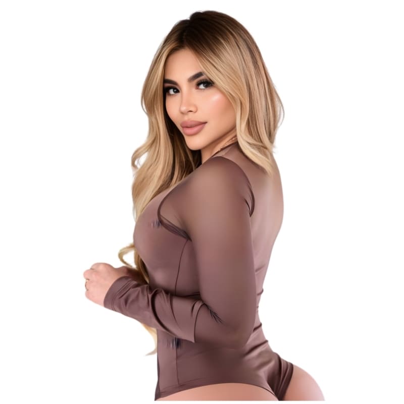 belamulier.com -Body Traslucido Ajustable Lycrado Diseño Mangas